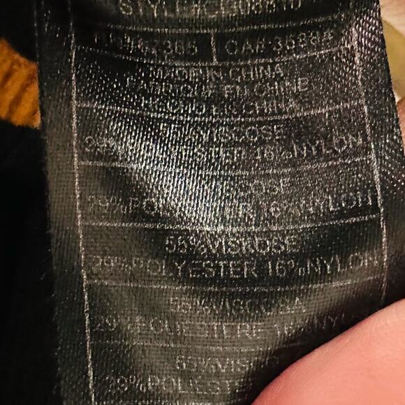 CUPCAKES AND CASHMERE Black Striped Knit Sweater Crew Neck Mini Dress Size M - Picture 6 of 12